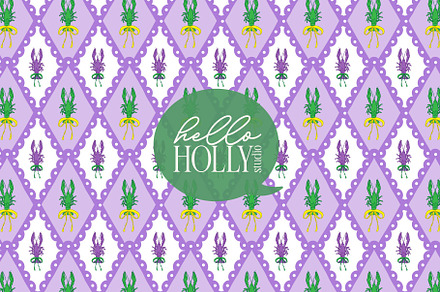 Mardi Gras Preppy Seamless Repeat