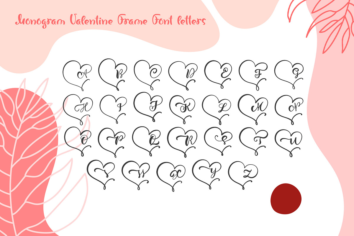 Monogram Heart Flourish Font preview 4