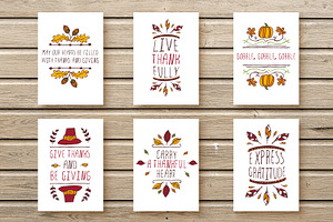 Hand-sketched Thanksgiving elements