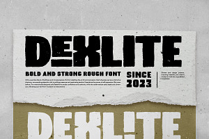 Dexlite - Bold Rough Font