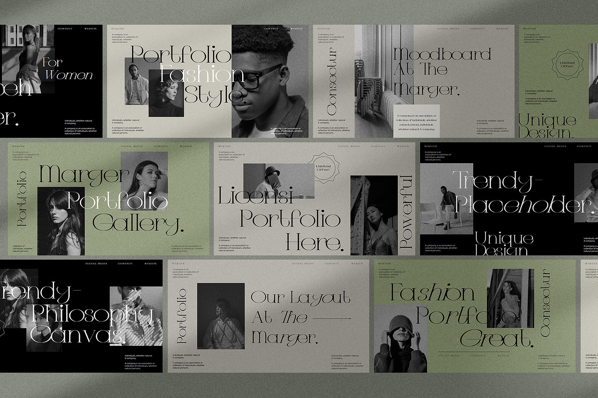 Marger Presentation Template preview 3