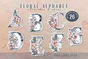 Floral Alphabet printable stickers, a Stationery Template by Tiana Geo (Thumbnail 3 of 3)
