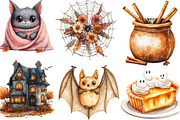 Watercolor Creepy and Cozy Halloween, an Illustration by Designking (Thumbnail 3 of 4)