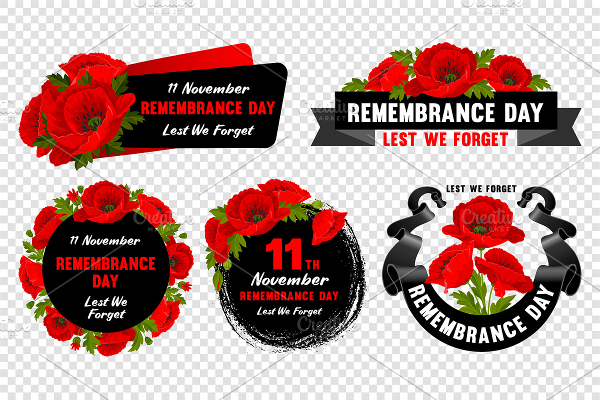Remembrance Day Set, an Illustration by Vector beauty (Photo 2 of 4)