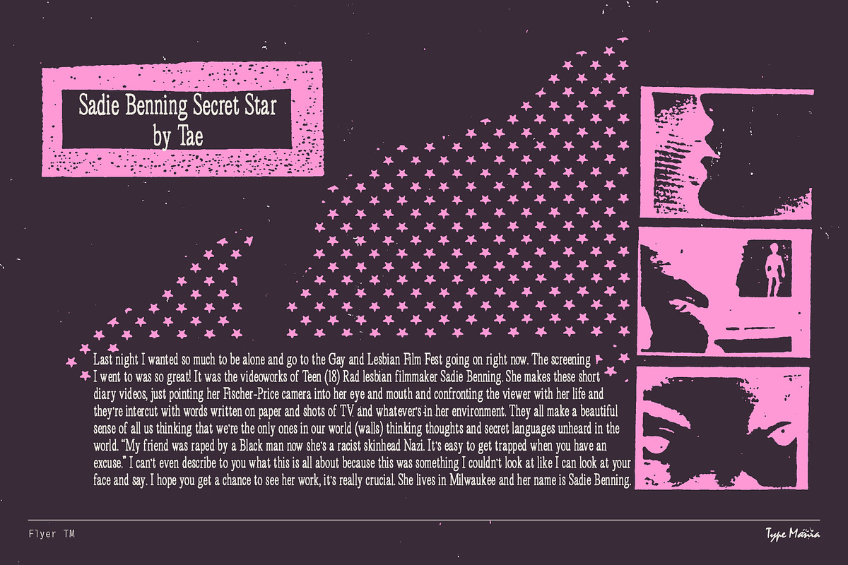 Flyer TM – Distressed Serif, a Serif Font by Type Mania (Photo 7 of 10)