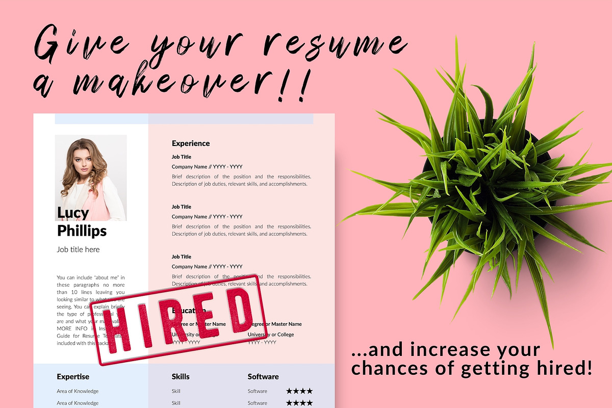 Modern CV Bundle / Resume - Lucy, a Resume Template by Templates Design Co. (Photo 16 of 17)