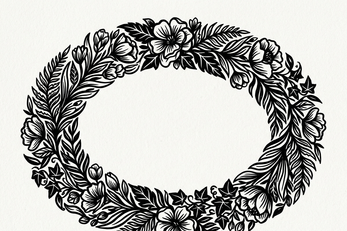 50 Elegant Floral Oval Mirror Frame, a Decorative Illustration by Amazin_art (Photo 25 of 29)