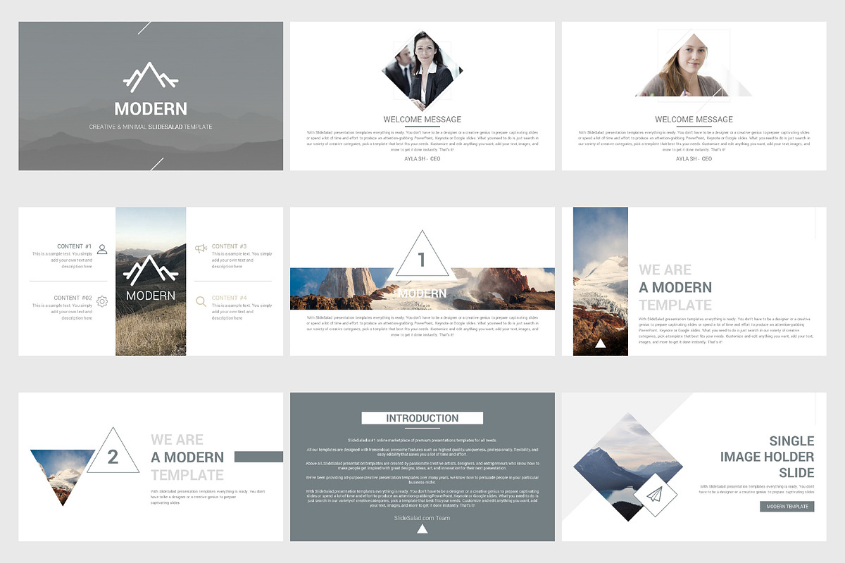 Modern Google Slides Template, a Presentation Template by SlideSalad (Photo 6 of 17)