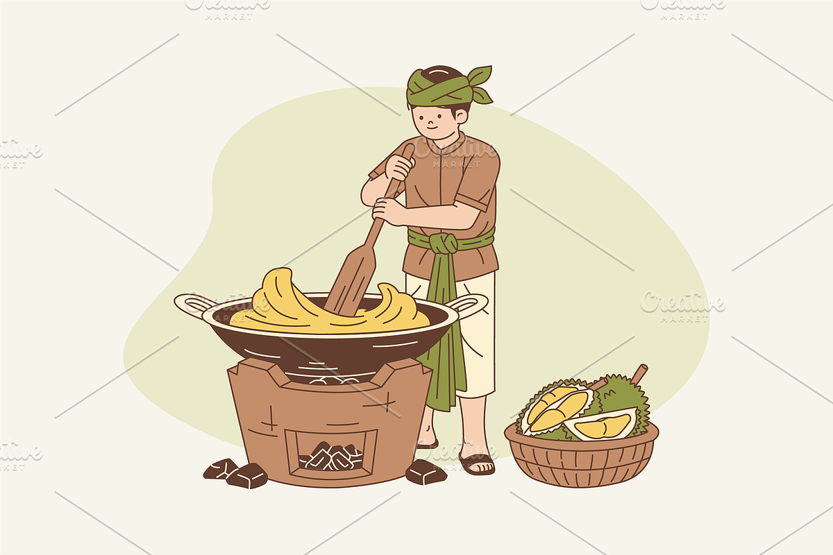 Durian Wonders Illustration, an Object Graphic by Jump Studio (Photo 6 of 12)