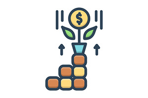 Grow increase color icon, a Duotone Icon by Creative priyanka