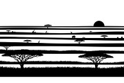 Abstract Savanna Scenery Silhouette, a Graphic by Artivon (Thumbnail 2 of 13)