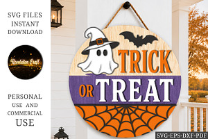 Trick or Treat Halloween Laser Cut, an Object Graphic by OK Design