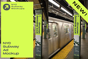 Poster Mockup NYC Subway, an Advertising Mockup by NYC Billboard Mockups (Thumbnail 1 of 2)