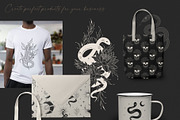 Hand Drawn Celestial Snakes & Sculls, an Animal Illustration by KirillsWorkshop (Thumbnail 5 of 10)
