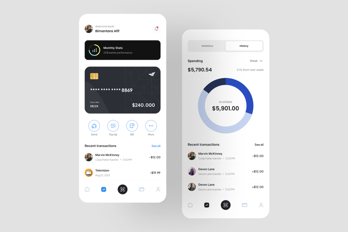 Xell - E-Wallet App UI Kit, an UI Kit Template by iDoodle Studio (Photo 2 of 4)