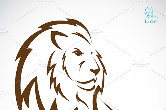 Vector Of A Lion Design. Animals.