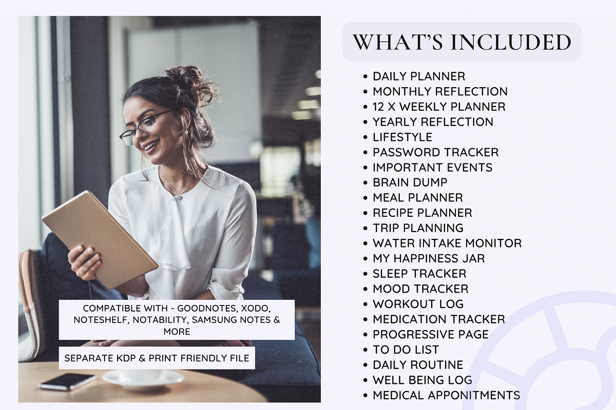 Wellness Digital Planner, a Templates & Theme by LumusStudio (Photo 2 of 9)