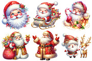 Glitter Christmas Santa Claus, an Illustration by Pixels.Craft (Thumbnail 3 of 7)