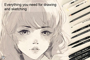 Drawing And Sketch Procreate Brushes, a Brush Add-On by Nuclear Brushes (Thumbnail 2 of 10)