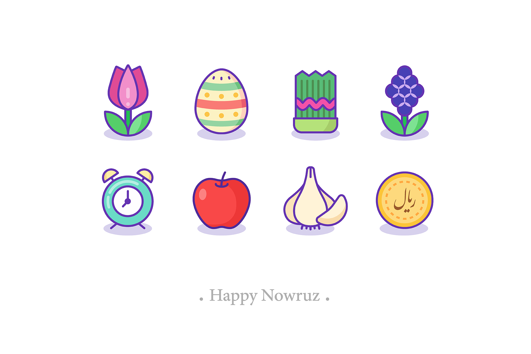 Happy Nowruz, an Icon by LS Design Studio | Creative Market