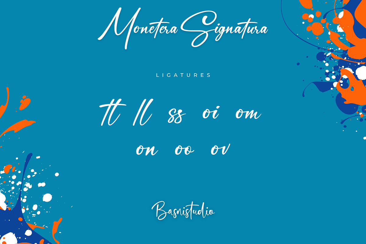 Monetera Signatura, a Handwritten Font by Basnistudio (Photo 9 of 11)