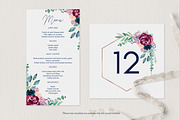 Burgundy + Navy Watercolour Flowers, an Illustration by ClementineCreative (Thumbnail 3 of 9)