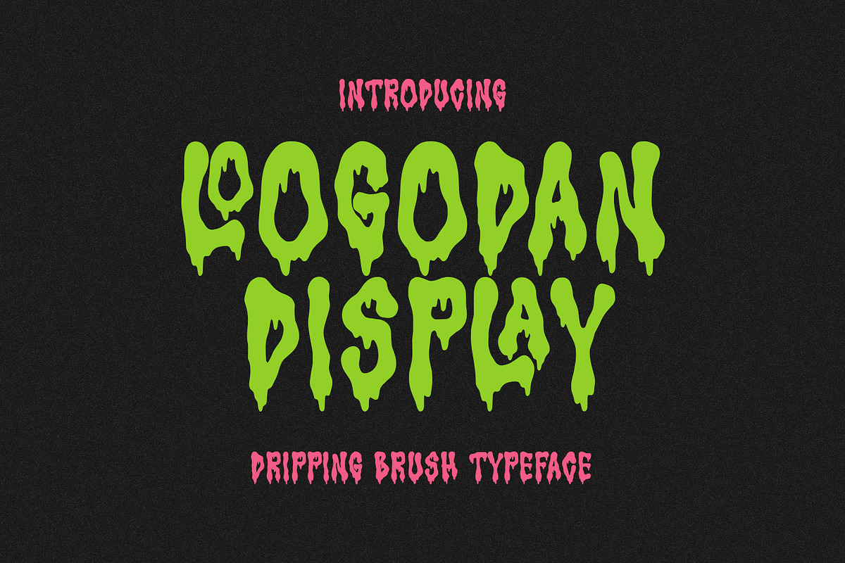 Loogodan Dripping Brush Typeface, a Handwritten Font by Maulana Creative (Photo 1 of 5)