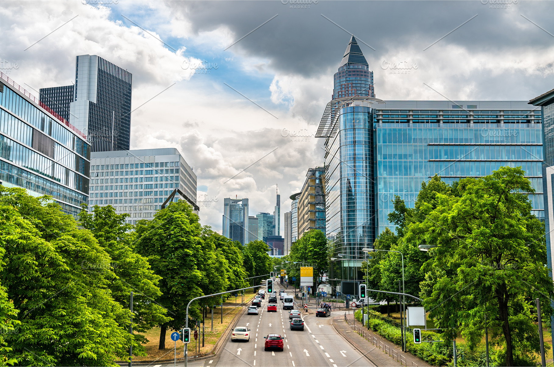 Frankfurt am Main Skyline in Germany, an Architecture Photo by Leonid Andronov