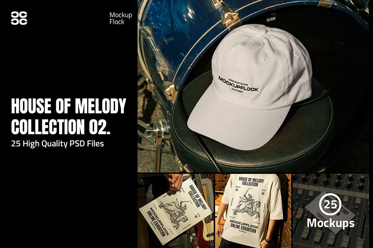 House Of Melody Bundle 02, an Advertising Mockup by Mockup Flock (Photo 1 of 5)