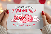 Anti Funny Valentine's Day Lazy Cat, an Illustration by Canvas Craft (Thumbnail 4 of 6)