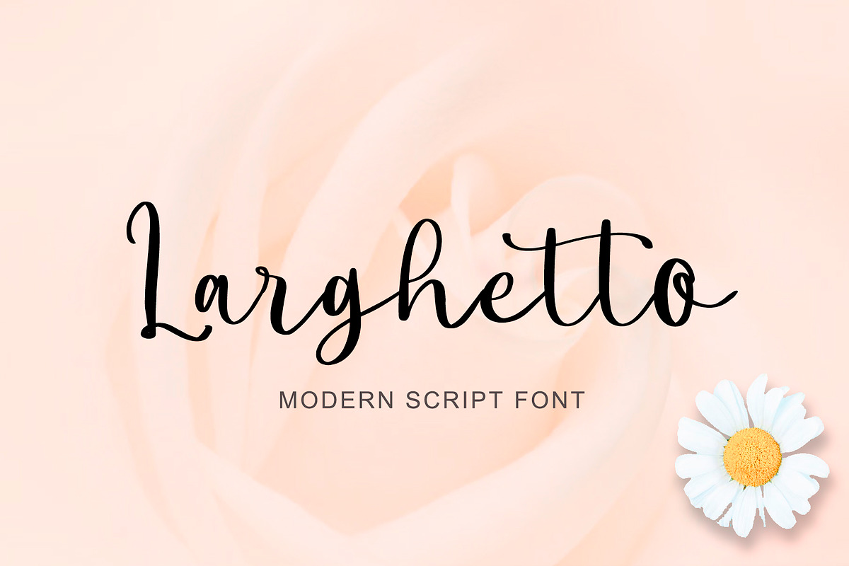 Larghetto | Handwritten Script Font, a Script Font by Yuby Creative (Photo 1 of 6)
