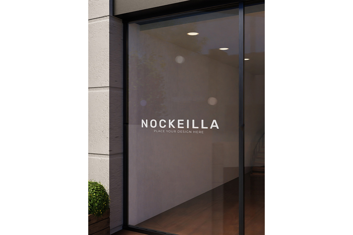 Window glass storefront logo mockup, a Product Mockup by Mockthethics. (Photo 10 of 13)