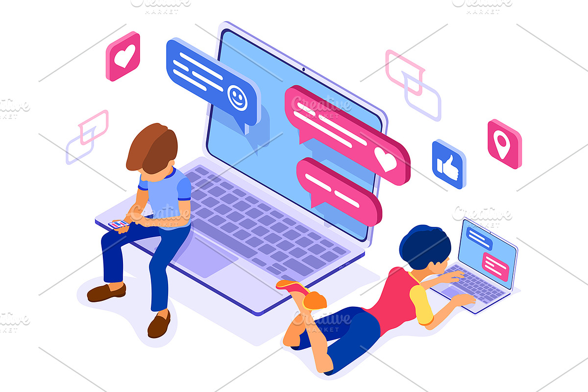 Online chat dating friendship, a Person Illustration by TAlex (Photo 9 of 16)
