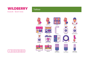 90 Tattoo Icons Wildberry