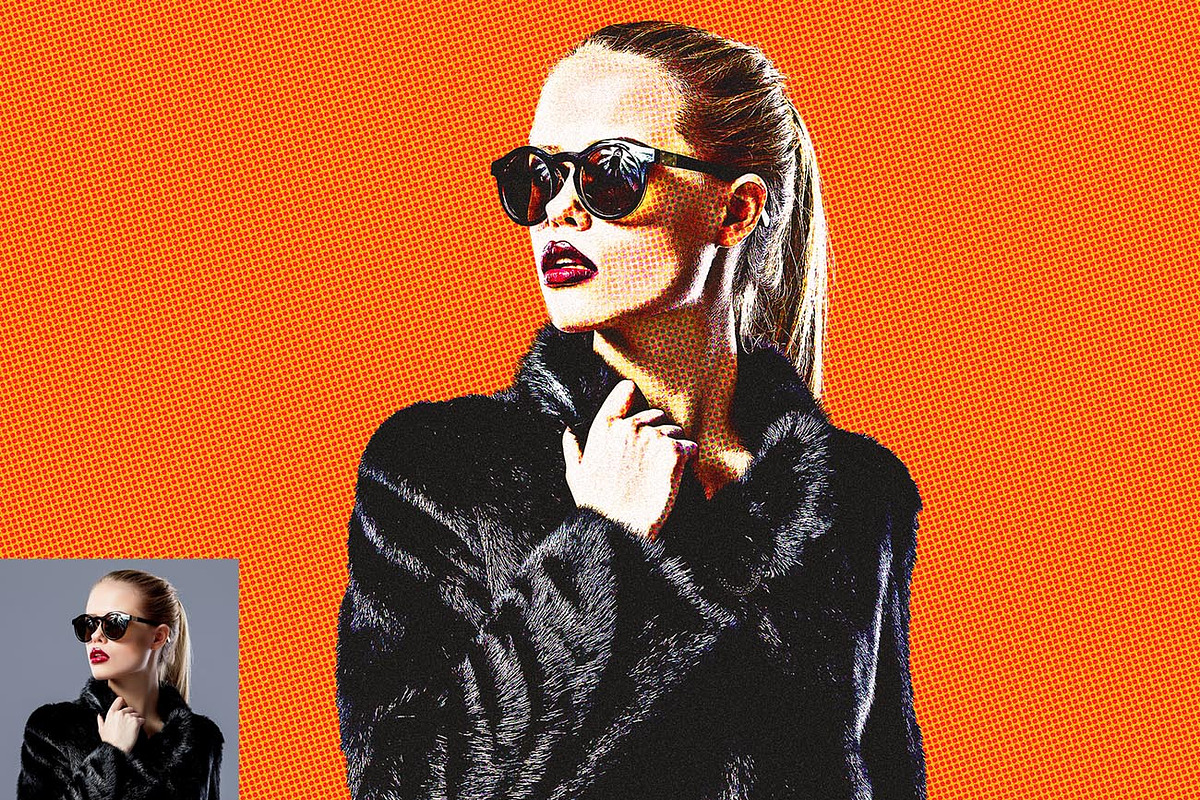 Pop Art Halftone Effect Ps Action, an Action Add-On by Studio Retouch (Photo 8 of 12)
