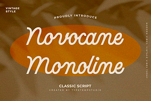 Novocane Monoline Font