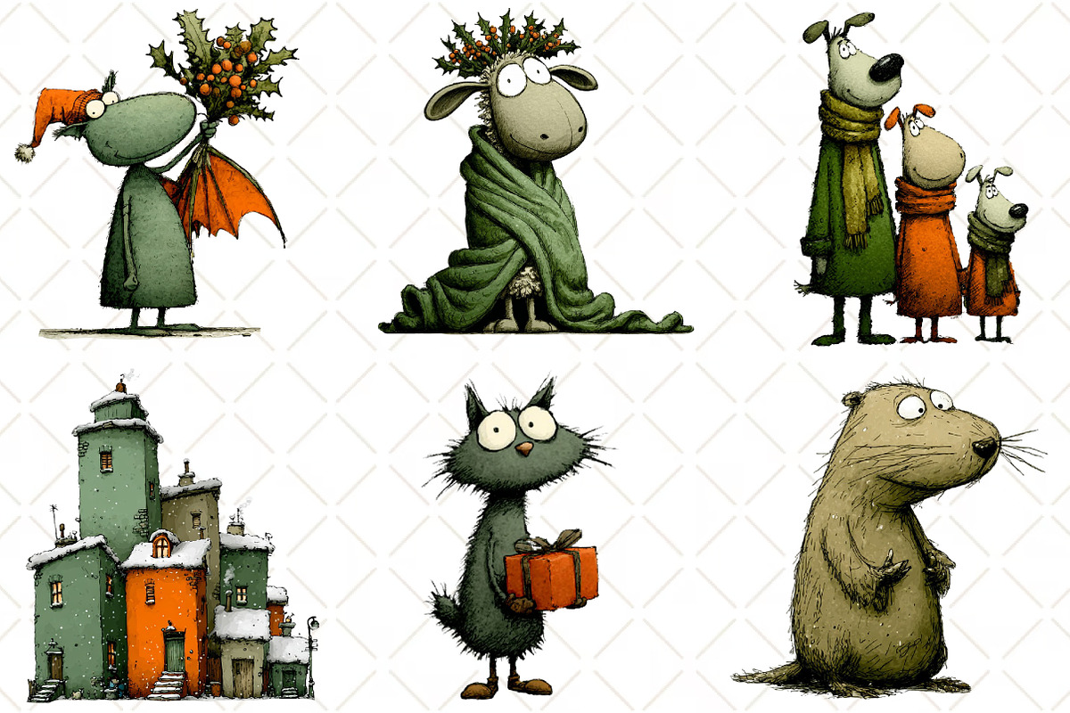 Hand Drawn Christmas Clipart, an Illustration by Black Bird Studio (Photo 4 of 6)