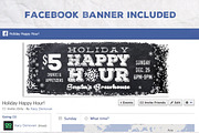 Chalk Holiday Happy Hour Flyer, a Flyer Template by SkyvaraSupply (Thumbnail 2 of 2)