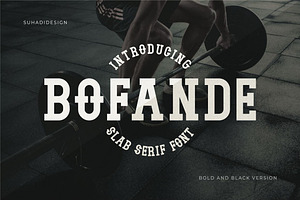 Bofande slab font, a Slab Serif Font by suhadidesign
