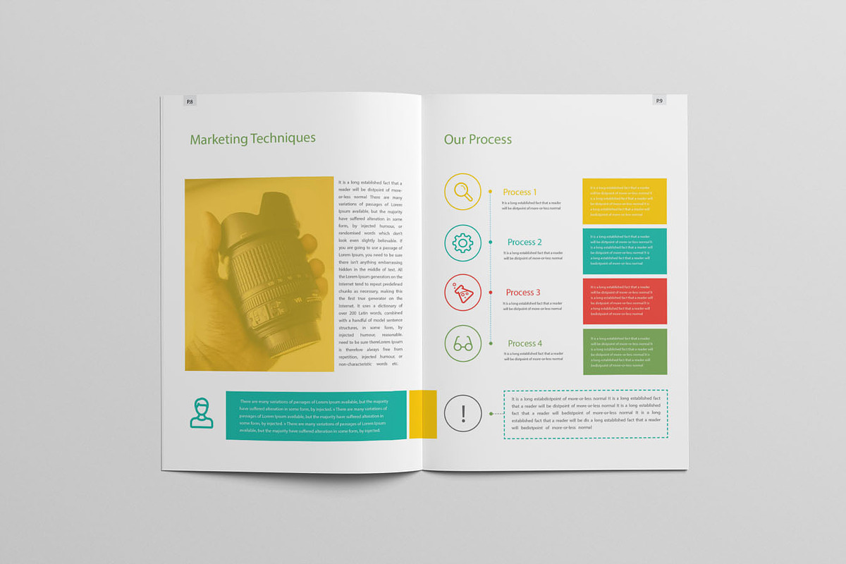 Company Profile Template WORD & INDD, a Brochure Template by Taiffco (Photo 6 of 8)