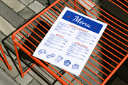 Menu On Chair Mockup, an Advertising Mockup by SLAB! Design (Thumbnail 4 of 5)