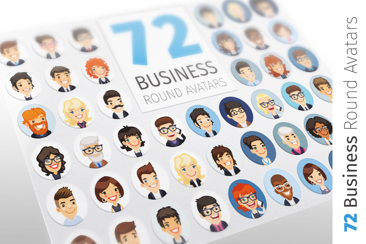 Flat Businessmen Round Avatars, an Icon by Voysla's Shop (Photo 1 of 4)
