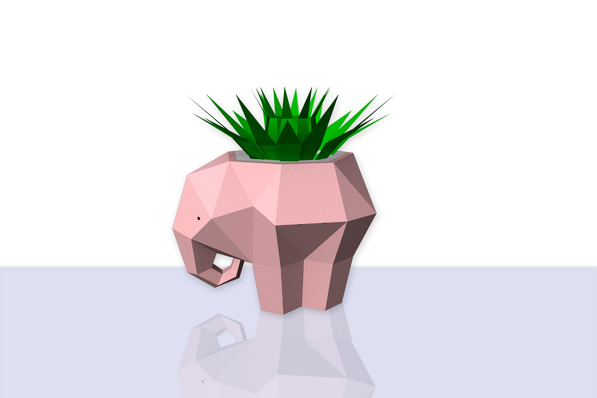 DIY Elephant Planter - 3d Papercraft, a Templates & Theme by PAPER amaze (Photo 2 of 5)