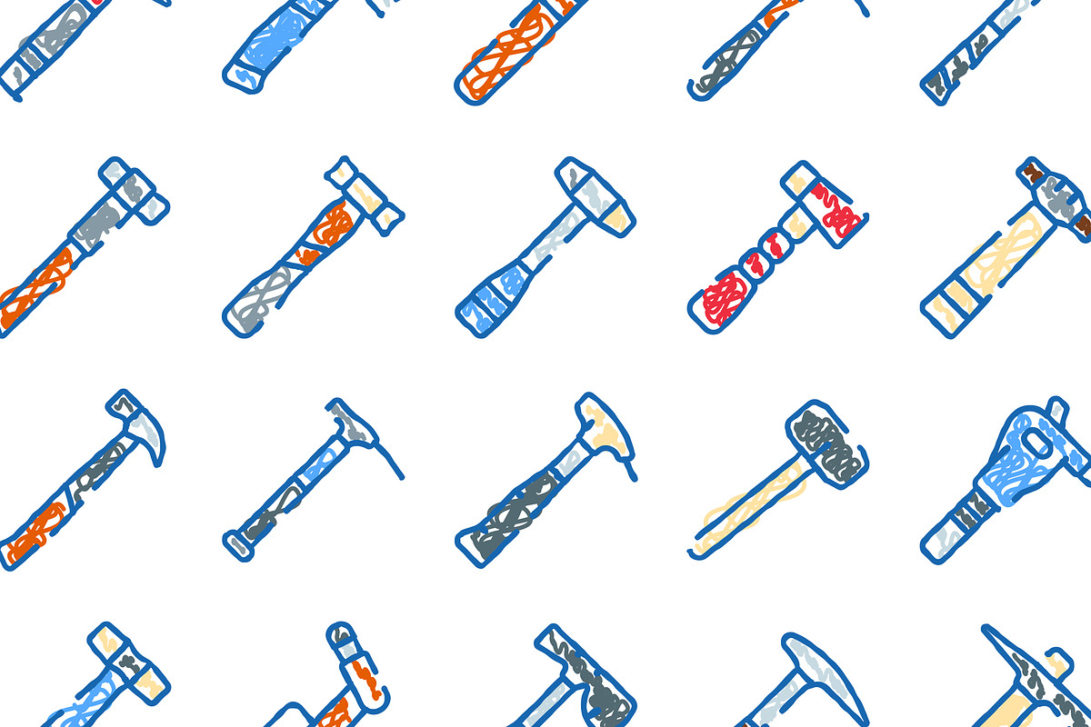 Hammer tools illustration selection, an Object Graphic by pikepicture (Photo 3 of 3)