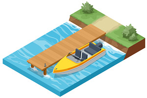 An isometric illustration of a, a Transportation Illustration by Golden Sikorka