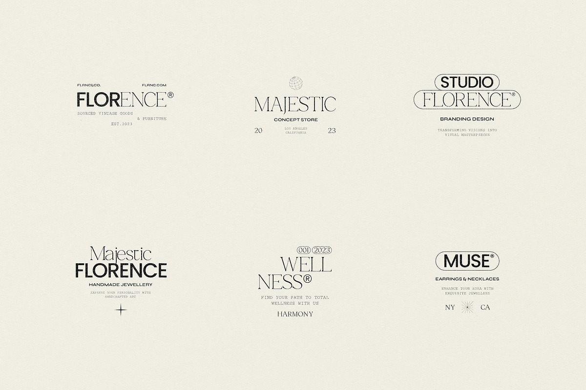 Florence Logo Kit | Logos Ai Eps Psd, a Branding & Logo Template by Feel This (Photo 2 of 11)