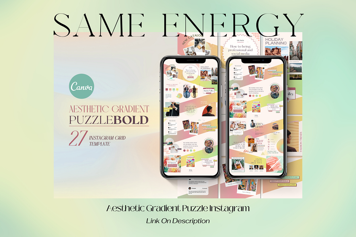 Instagram Aesthetic Gradient CANVA, a Social Media Template by Analogi Studio (Photo 36 of 36)