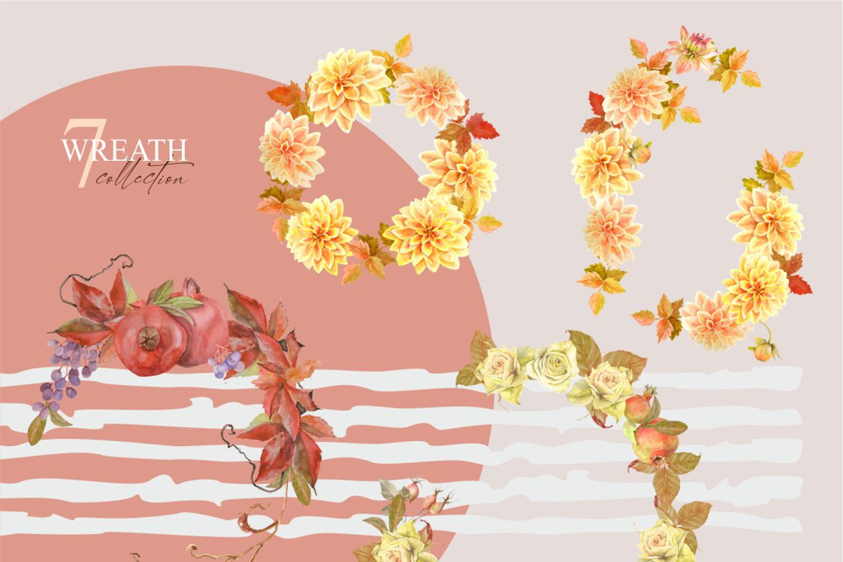 Autumn Season watercolor set, a Seasonal Illustration by Collection by VY (Photo 11 of 13)
