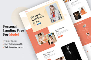 Personal Portfolio(For Model), a Landing Page Template by Sujun Baidyaa