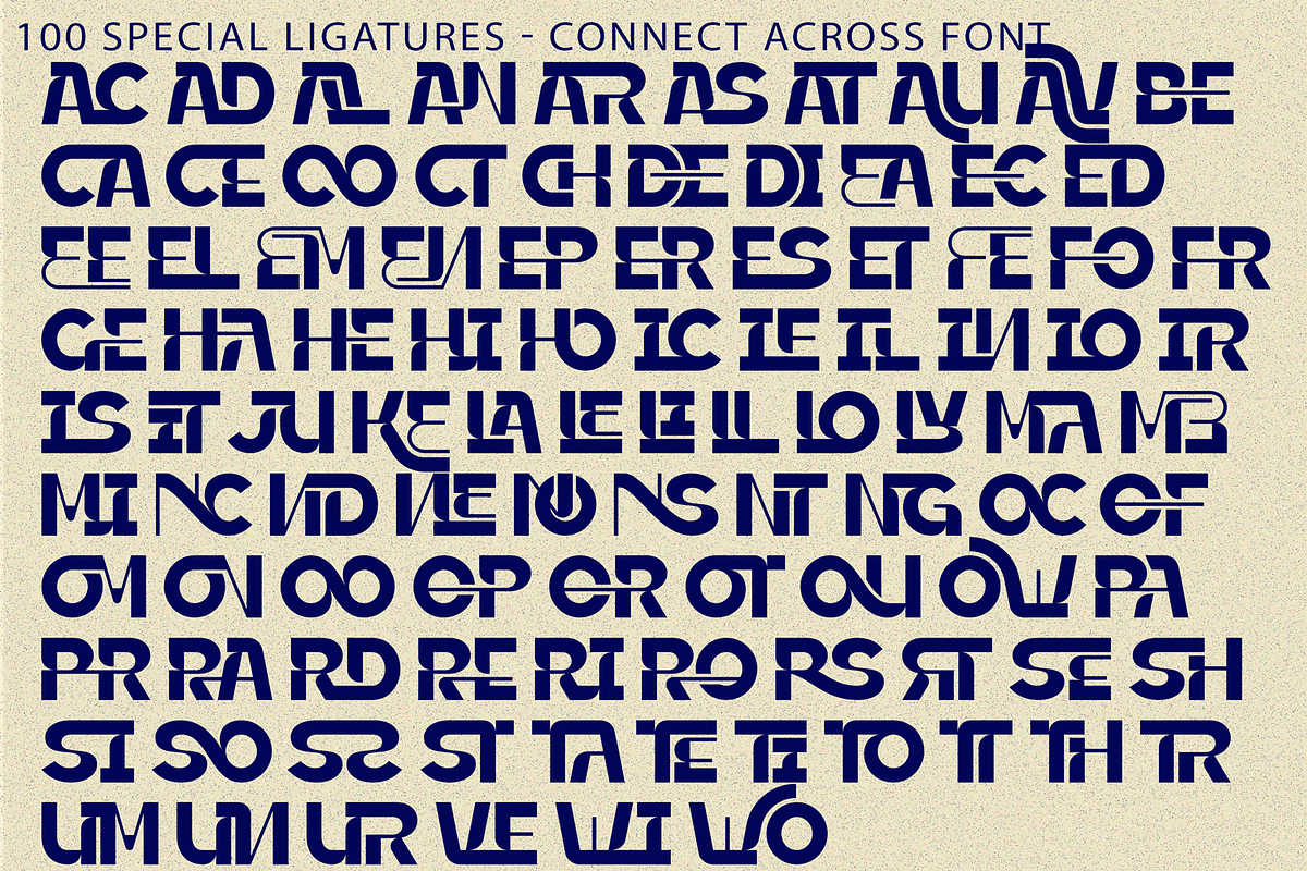 CONNECT ACROSS - GEOMETRIC FONT, a Sans Serif Font by 177Studio (Photo 8 of 8)